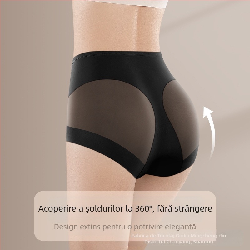 Lenjerie intimă fără urme, vară subțire, pentru femei, șolduri ridicătoare, sexy, mătase de gheață, burtă Tuck, mărime plus, fund mare, bumbac pur, antibacterian, între picioare