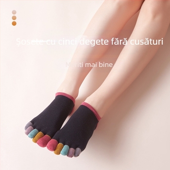 Șosete cu cinci degete, comerț exterior transfrontalier direct din fabrică, pentru femei, vară, invizibile, cu tub scurt, anti-cădere, cu șosete japoneze Mori, din bumbac