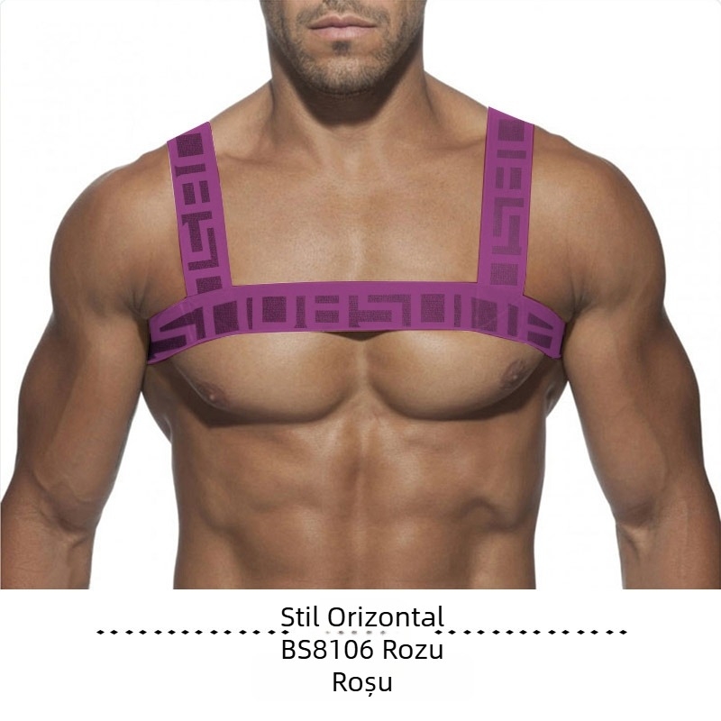 46 de culori PUMP curea de umăr elastică pentru piept, curea mare pentru piept, curea pentru bărbați, petrecere europeană și americană, fitness sexy, musculare