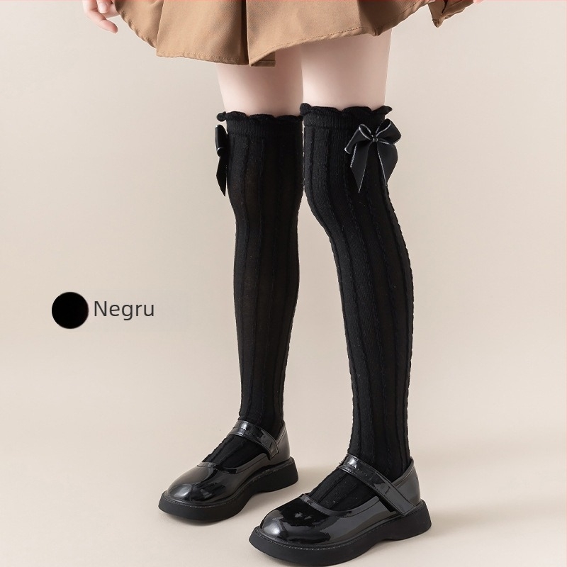 Șosete pentru fete, de vară, subțiri, până la genunchi, cu plasă lungă, cu tub lung, pentru bebeluși, cu țânțari, pentru copii, de vară, cu fundă în stil floral, tub înalt