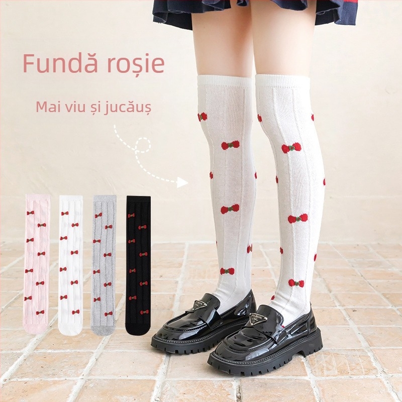 Șosete pentru fete, de vară, subțiri, până la genunchi, cu plasă lungă, cu tub lung, pentru bebeluși, cu țânțari, pentru copii, de vară, cu fundă în stil floral, tub înalt