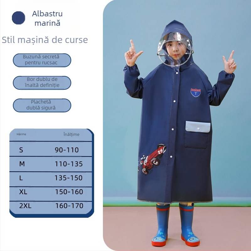 Pelerină de ploaie pentru copii, băieți, copii, impermeabilă pentru tot corpul, fete, 2024, grădiniță, școală primară, poncho special pentru școală