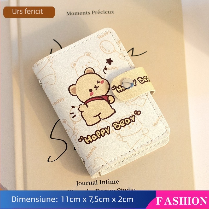 Pacha Dog, suport pentru carduri cu sloturi multiple pentru carduri de mare capacitate, mini suport pentru carduri all-in-one drăguț, suport pentru carduri de identitate, permis de conducere pentru femei