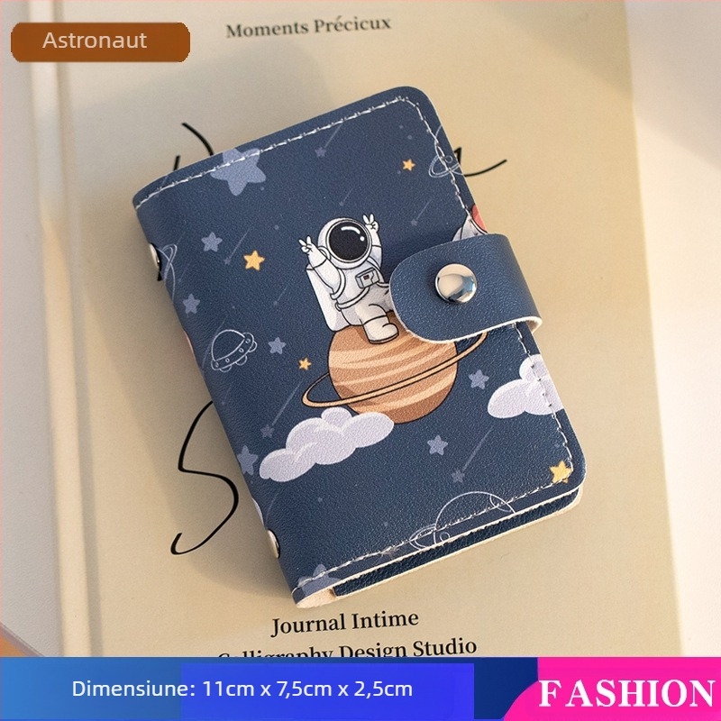 Pacha Dog, suport pentru carduri cu sloturi multiple pentru carduri de mare capacitate, mini suport pentru carduri all-in-one drăguț, suport pentru carduri de identitate, permis de conducere pentru femei