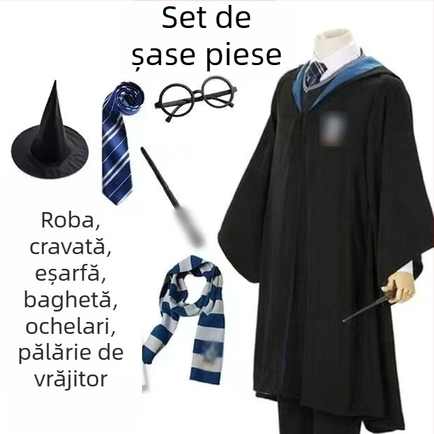 Haine Harry Potter costum cos set complet Gryffindor înconjurător haină magică pentru copii uniformă școlară de performanță robe de vrăjitor
