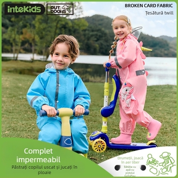 Copii impermeabil dintr-o singură bucată băiat bebeluș poncho feminin grădiniță dinozaur ploaie pantaloni set complet corp impermeabil pelerina de ploaie lot