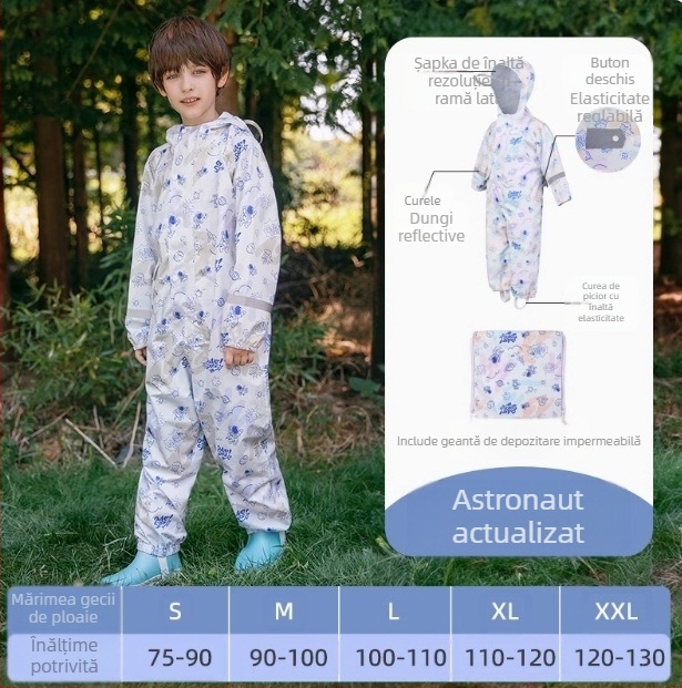 Copii impermeabil dintr-o singură bucată băiat bebeluș poncho feminin grădiniță dinozaur ploaie pantaloni set complet corp impermeabil pelerina de ploaie lot