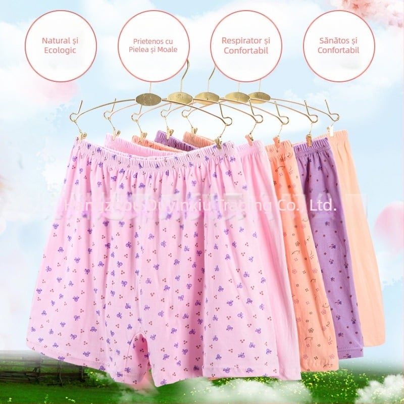 Lenjerie intimă pentru mame de vârstă mijlocie și în vârstă, boxeri lejeri din bumbac, talie înaltă, lenjerie intimă din bumbac pentru mame, pantaloni scurți plus size pentru femei