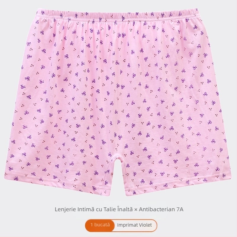 Lenjerie intimă pentru mame de vârstă mijlocie și în vârstă, boxeri lejeri din bumbac, talie înaltă, lenjerie intimă din bumbac pentru mame, pantaloni scurți plus size pentru femei