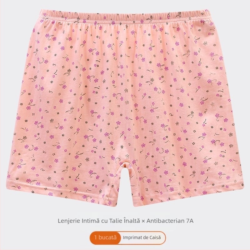 Lenjerie intimă pentru mame de vârstă mijlocie și în vârstă, boxeri lejeri din bumbac, talie înaltă, lenjerie intimă din bumbac pentru mame, pantaloni scurți plus size pentru femei