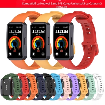 Yuelai puternic pentru brățara Huawei 9 curea din silicon cu dop metalic curea Huawei brățară 8 curea band9