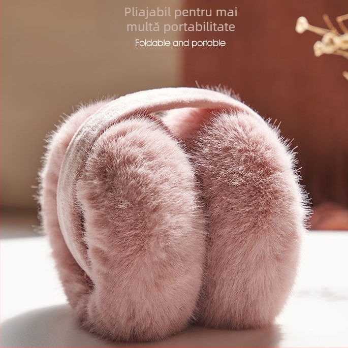 Apărătoare de urechi calde de iarnă pentru femei, stil coreean, drăguț, pentru studenți, protecție pentru urechi de iarnă, căști de pluș, anti-îngheț, nepliabile