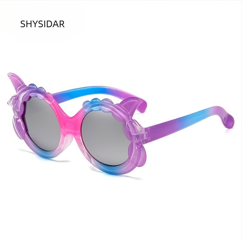 Ochelari de soare pentru copii, ochelari de soare cu desene animate cu gradient de prințesă drăguță, ochelari de soare pentru bărbați și femei, ochelari de soare colorați cu protecție solară pentru copii