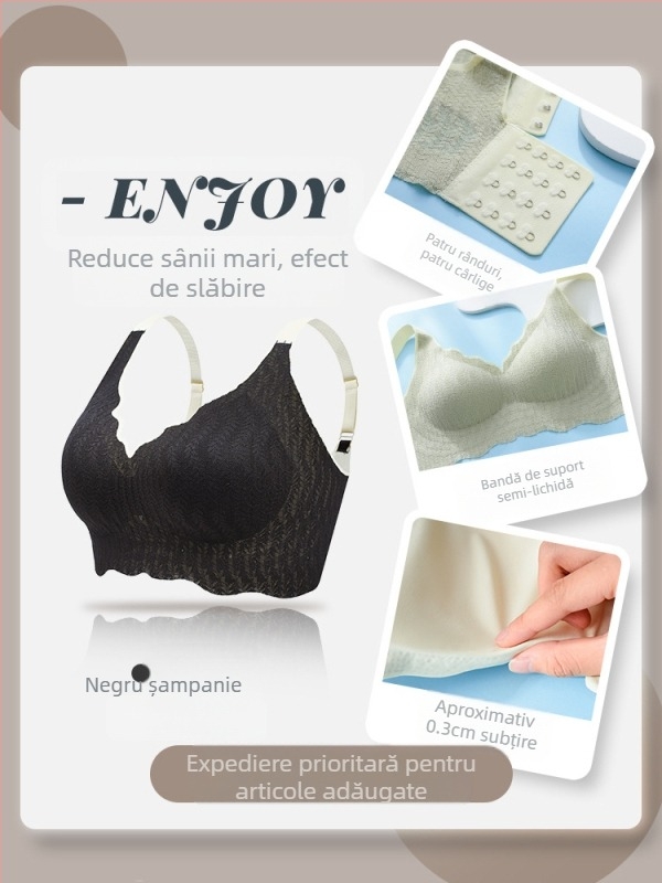 Lenjerie intimă fără urme pentru femei, piept mare, mărime mare, sutien subțire, push-up, mic, mic, mic, sutien mic