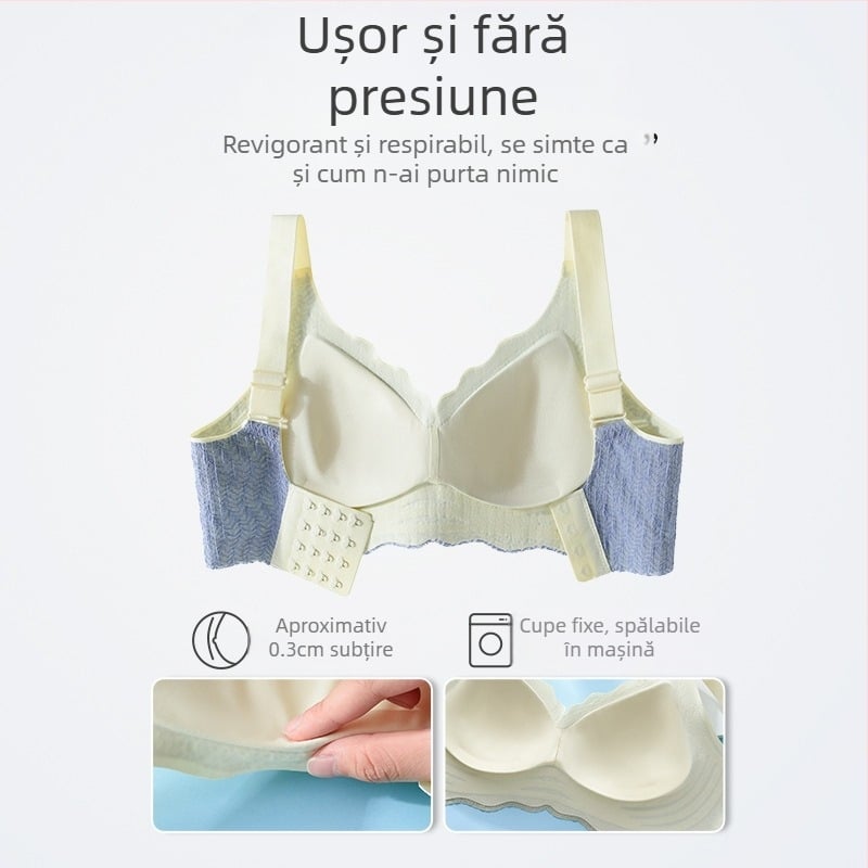 Lenjerie intimă fără urme pentru femei, piept mare, mărime mare, sutien subțire, push-up, mic, mic, mic, sutien mic