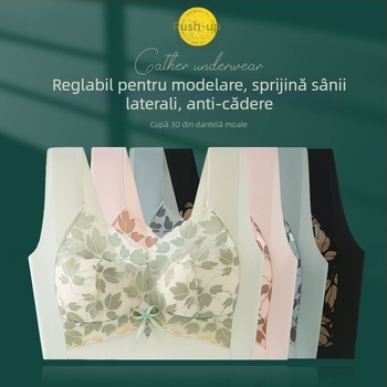 Lenjerie intimă pentru femei, piept mare, fără bordură, sutien sport push-up anti-lăsare, mărime plus, lenjerie intimă frumoasă pentru spate pentru femei