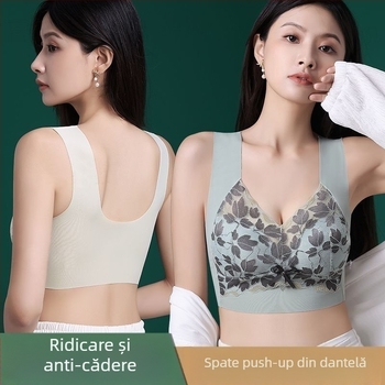 Lenjerie intimă pentru femei, piept mare, fără bordură, sutien sport push-up anti-lăsare, mărime plus, lenjerie intimă frumoasă pentru spate pentru femei