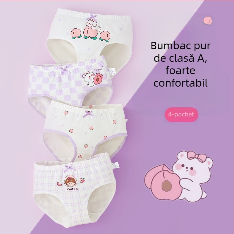 Lenjerie intimă pentru copii, triunghi, bumbac, clasa A, bumbac, 6-12 ani, pantaloni scurți pentru fetițe, nu se taie fundul, en-gros