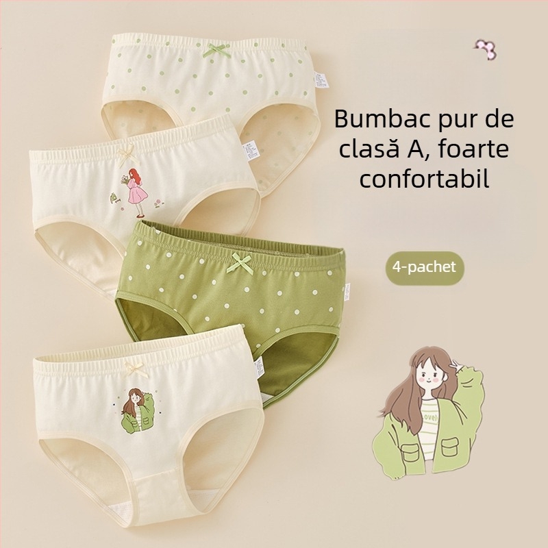Lenjerie intimă pentru copii, triunghi, bumbac, clasa A, bumbac, 6-12 ani, pantaloni scurți pentru fetițe, nu se taie fundul, en-gros