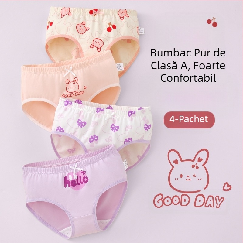 Lenjerie intimă pentru copii, triunghi, bumbac, clasa A, bumbac, 6-12 ani, pantaloni scurți pentru fetițe, nu se taie fundul, en-gros