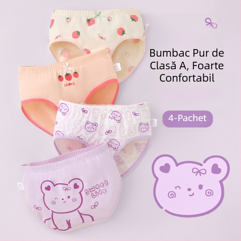 Lenjerie intimă pentru copii, triunghi, bumbac, clasa A, bumbac, 6-12 ani, pantaloni scurți pentru fetițe, nu se taie fundul, en-gros