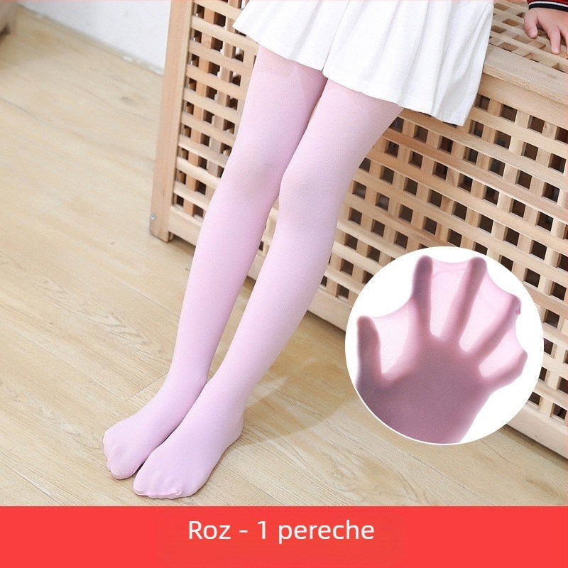 Colanți de dans pentru fete, pentru primăvară, toamnă și iarnă, căptușiți cu fleece și îngroșați, colanți albi specifici baletului, dresuri subțiri din fleece pentru copii