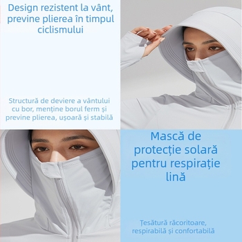 Îmbrăcăminte lungă de protecție solară pentru femei 2025, protecție solară pentru tot corpul, protecție UV, îmbrăcăminte de protecție solară respirabilă din mătase de gheață, pentru primăvară și vară, răcoritoare în aer liber