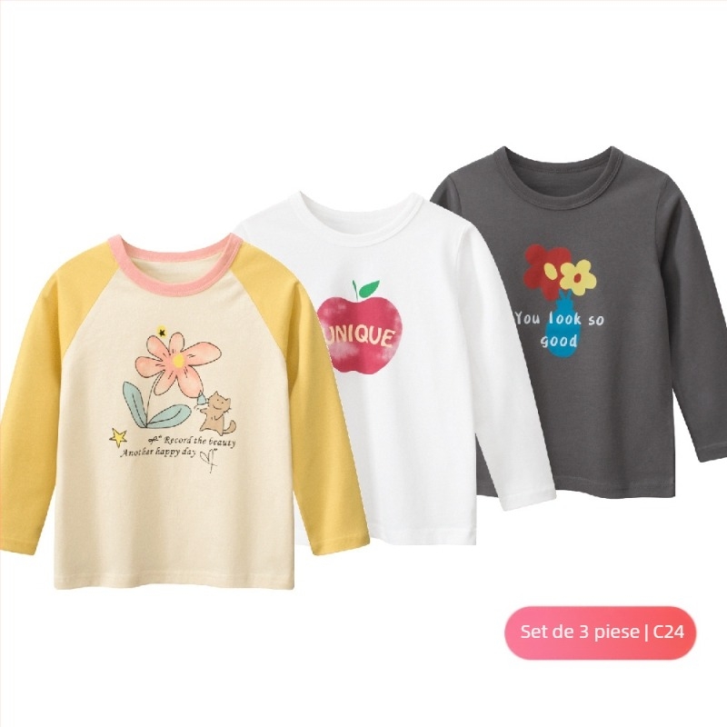 Îmbrăcăminte pentru copii de la marca 27home, toamnă, tricou coreean cu mânecă lungă, en-gros, pentru fete, haine pentru bebeluși, o consignație