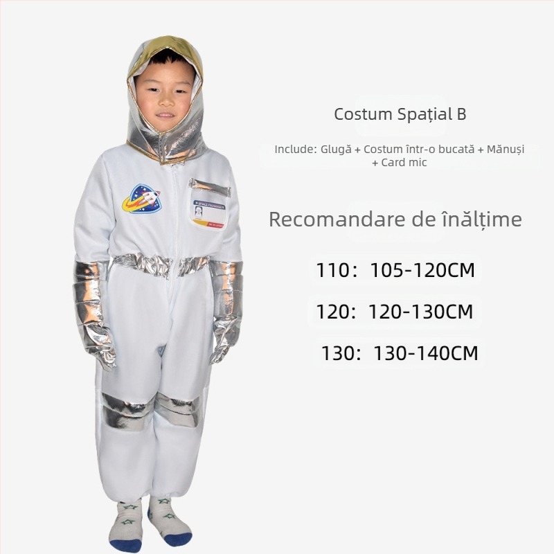 Îmbrăcăminte spațială transfrontalieră pentru copii, Halloween, cos, îmbrăcăminte de spectacol pentru adulți, îmbrăcăminte de spectacol pentru petreceri de sărbători, astronaut