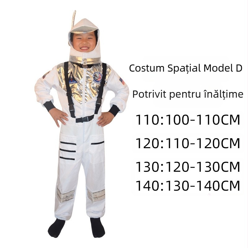 Îmbrăcăminte spațială transfrontalieră pentru copii, Halloween, cos, îmbrăcăminte de spectacol pentru adulți, îmbrăcăminte de spectacol pentru petreceri de sărbători, astronaut