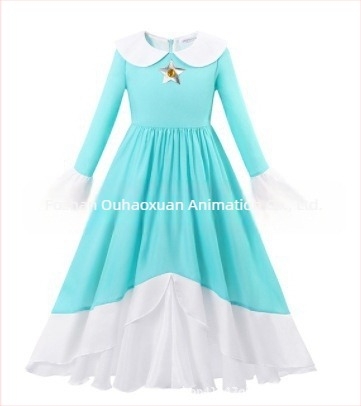 Rochie nouă pentru prințesa Mario și Brigitte, talie strâmtă, shaggy, mâneci bufante, prințesă, fete