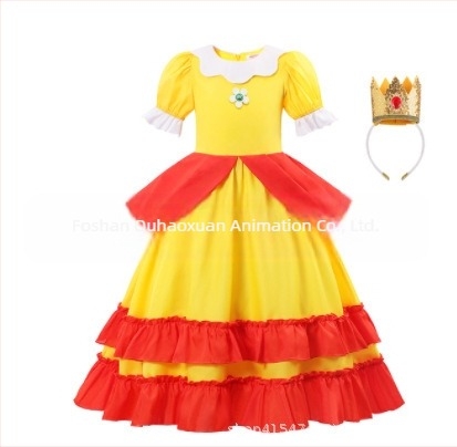 Rochie nouă pentru prințesa Mario și Brigitte, talie strâmtă, shaggy, mâneci bufante, prințesă, fete