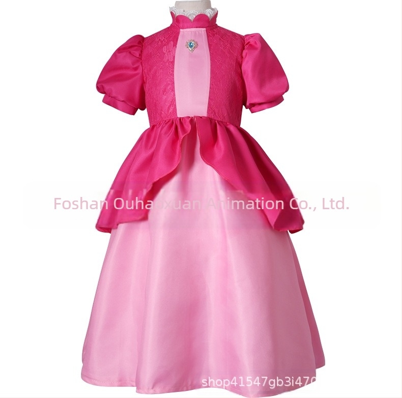 Rochie nouă pentru prințesa Mario și Brigitte, talie strâmtă, shaggy, mâneci bufante, prințesă, fete