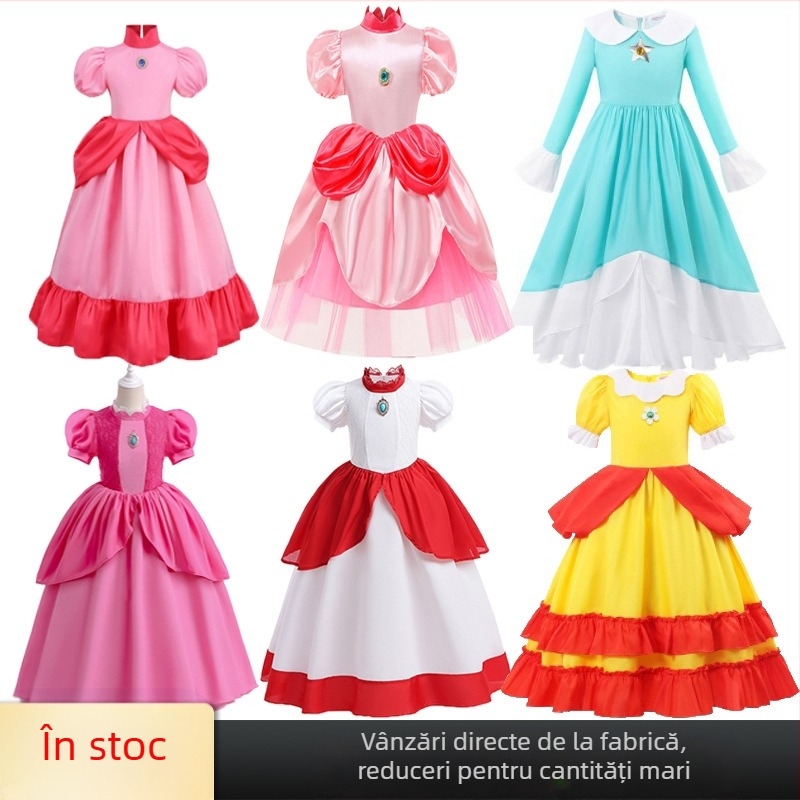 Rochie nouă pentru prințesa Mario și Brigitte, talie strâmtă, shaggy, mâneci bufante, prințesă, fete