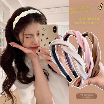 Femeii bandană de păr cu vârf înalt, stil nou, spălare facială, antiderapantă, cu boruri largi, ștampilă de păr presată, accesorii de păr simple, pachet de păr