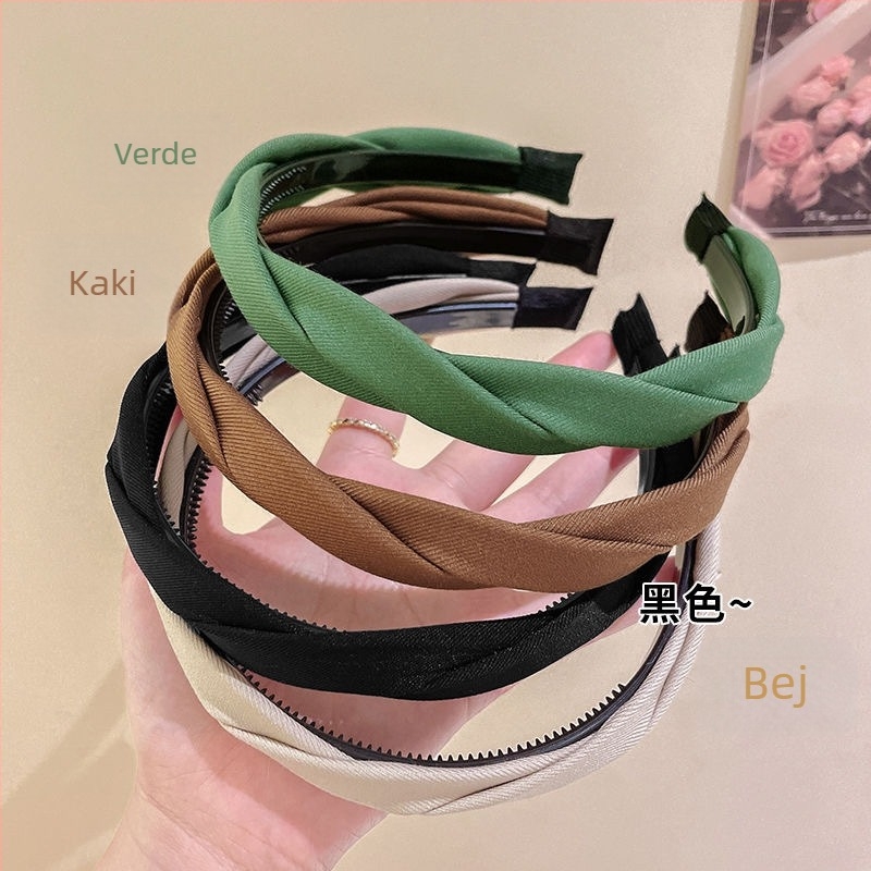 Femeii bandană de păr cu vârf înalt, stil nou, spălare facială, antiderapantă, cu boruri largi, ștampilă de păr presată, accesorii de păr simple, pachet de păr