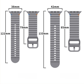 Curea din silicon pentru Apple Watch, curea ondulată pentru modelul iWatch 10/9/8