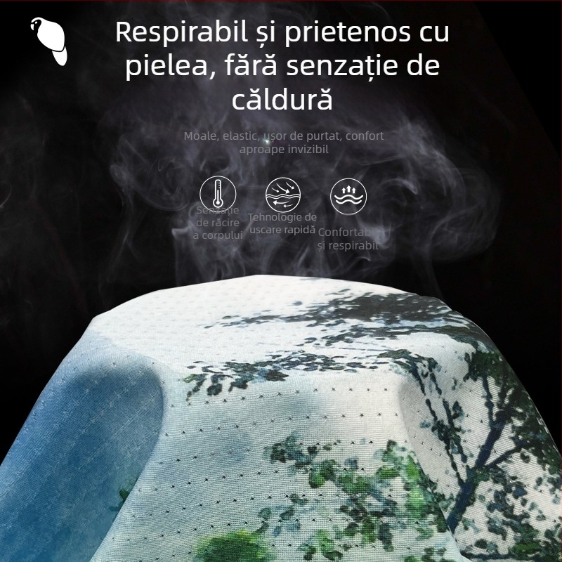 Xunhui eșarfă magică pentru cap, mască de călărie în aer liber, protecție solară, respirabilă, din mătase de gheață, prosop de față, alergare, imprimare, eșarfă fără sudură