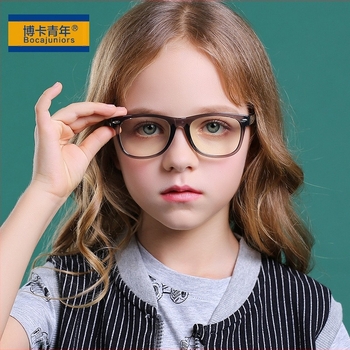 Ochelari de soare clasici anti-lumină albastră pentru copii la modă, cu măsurare a privirii, ochelari de soare anti-lumină albastră TR90 pentru copii, cu miopie moale YKF802
