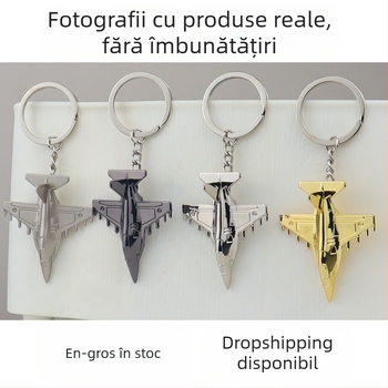 Breloc metalic cu model 3D de avion de luptă, pandantiv cu cheie, cadou mic, gratuit, pentru aviație