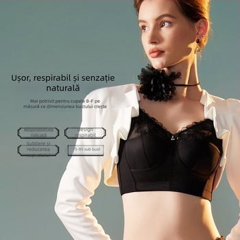 Lenjerie intimă nouă pentru femei, fără inele, adunare, ultra-subțire, dolofană, sutien cu cupă întreagă, piept mare, sutien reglabil mic