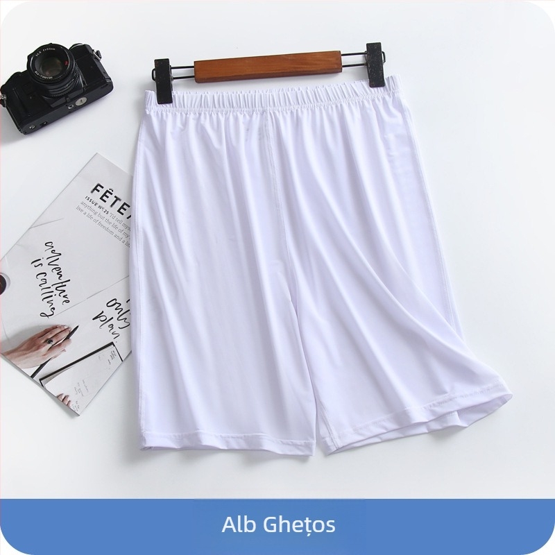 [Mătase lichidă de gheață] Vara nouă ultra-subțire pantaloni de casă pentru bărbați, pantaloni scurți de pijama, respirabil, elastic, pantaloni de plajă