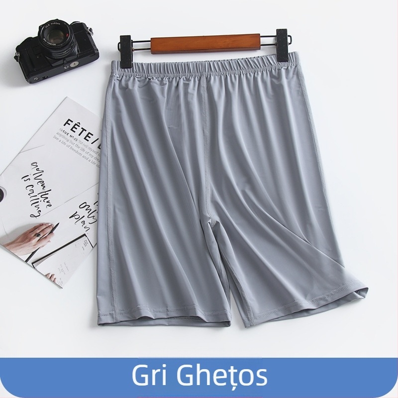 [Mătase lichidă de gheață] Vara nouă ultra-subțire pantaloni de casă pentru bărbați, pantaloni scurți de pijama, respirabil, elastic, pantaloni de plajă