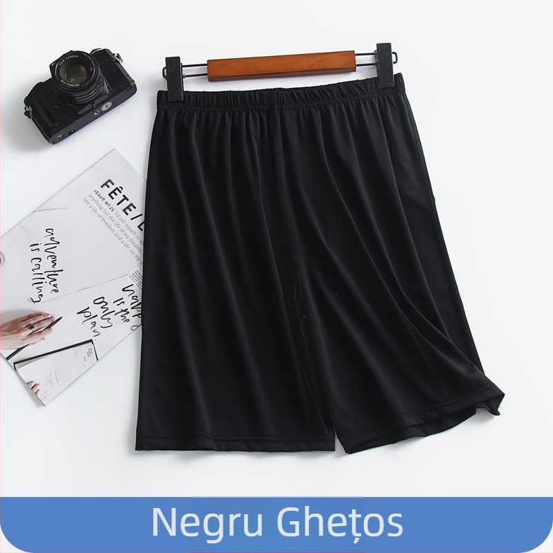 [Mătase lichidă de gheață] Vara nouă ultra-subțire pantaloni de casă pentru bărbați, pantaloni scurți de pijama, respirabil, elastic, pantaloni de plajă