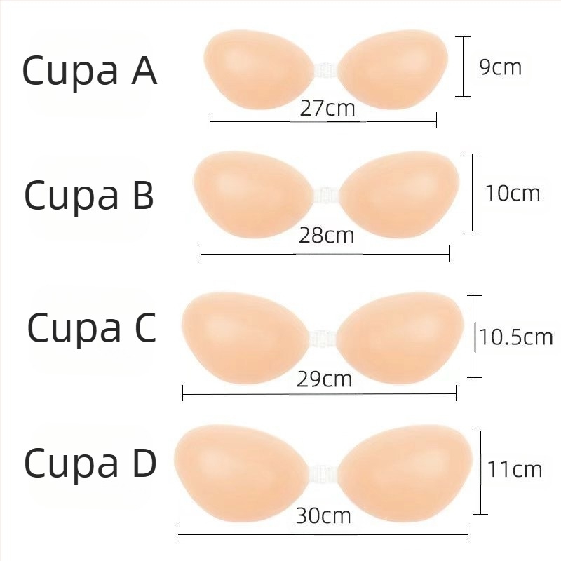 Sutien invizibil din silicon, îngroșat, fără cusături, fără bretele, lenjerie specială pentru rochii de mireasă, push-up sexy, croială perfectă