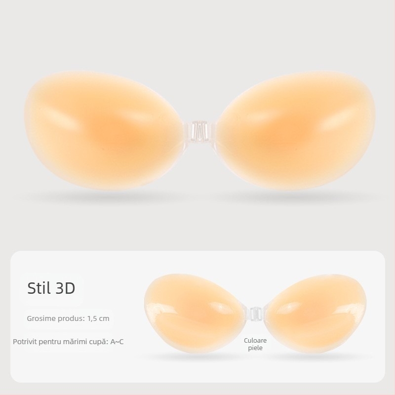 Sutien invizibil din silicon, îngroșat, fără cusături, fără bretele, lenjerie specială pentru rochii de mireasă, push-up sexy, croială perfectă