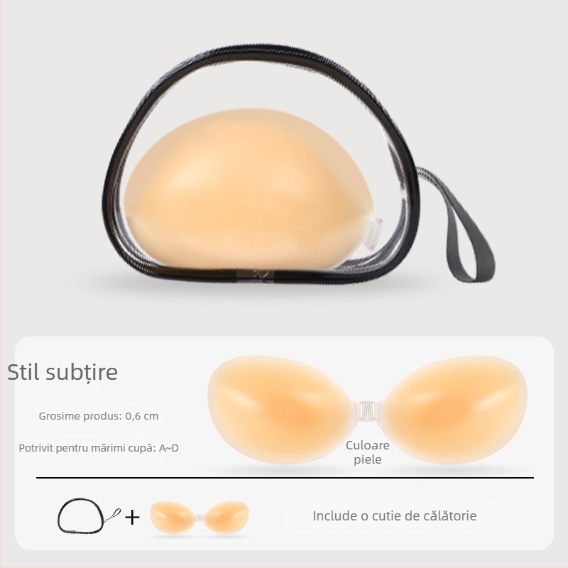 Sutien invizibil din silicon, îngroșat, fără cusături, fără bretele, lenjerie specială pentru rochii de mireasă, push-up sexy, croială perfectă