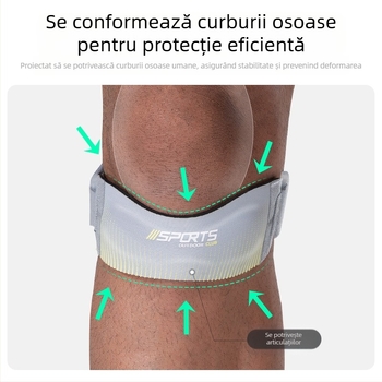 Genunchiere sport cu compresie pentru baschet, genunchiere pentru alergare, fitness, absorbție a șocurilor, reglabilă, husă de protecție pentru articulații HX146