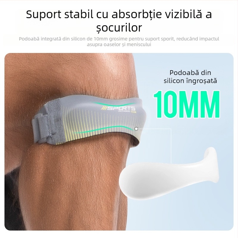 Genunchiere sport cu compresie pentru baschet, genunchiere pentru alergare, fitness, absorbție a șocurilor, reglabilă, husă de protecție pentru articulații HX146