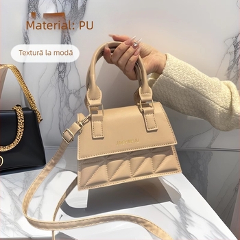 Geantă mică pătrată cu un singur umăr pentru comerț exterior, geantă pentru femei, geantă de tip messenger la modă nouă pentru primăvara și vara 2025, care susține un număr mare de achiziții en-gros